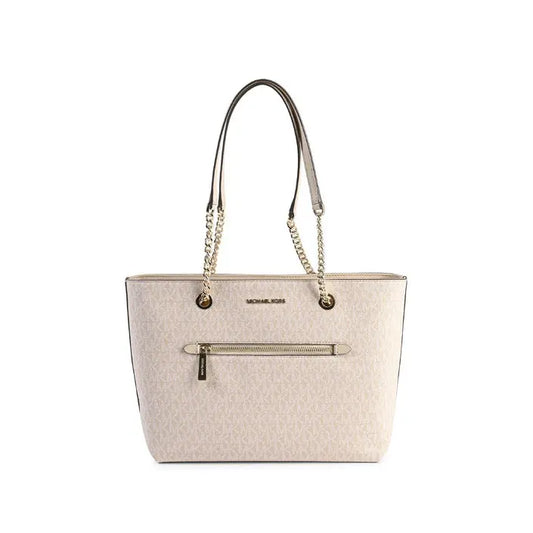 Michael Kors Medium Front Zip Chain Tote Bag 35R3GTTT2V BUFF Michael Kors