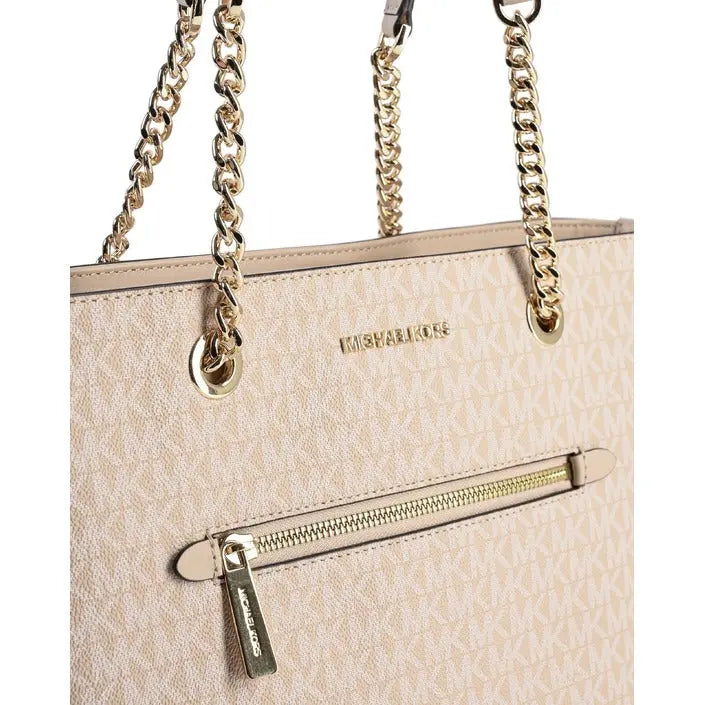 Michael Kors Medium Front Zip Chain Tote Bag 35R3GTTT2V BUFF Michael Kors