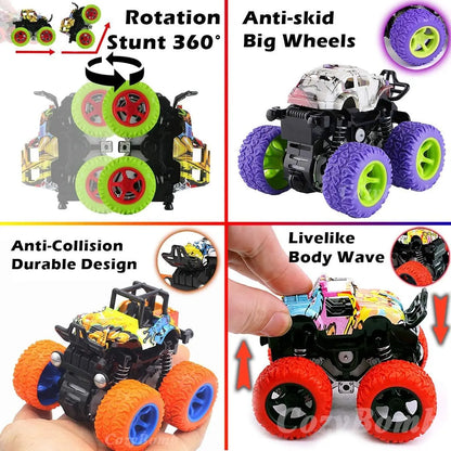 ™ Monster Trucks Toys - 3 Pack Friction Powered Mini Push and Go Car Truck Playset Inertia Vehicle for Kids Best Christmas Birthday Party Gift for Boys Girls Aged 3 and Above