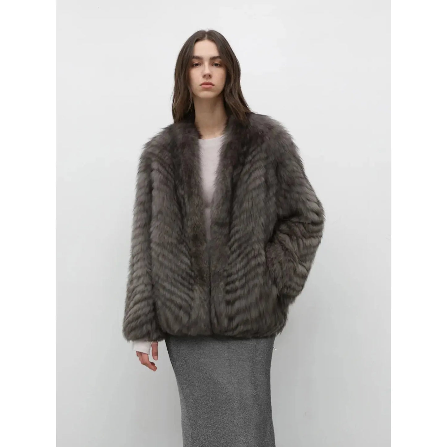 "Polar Night Star" Imported Sagafurs Fox Fur Coat Whole Fox Fur Coat