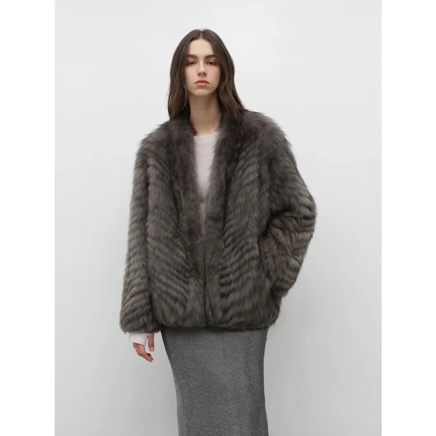 "Polar Night Star" Imported Sagafurs Fox Fur Coat Whole Fox Fur Coat