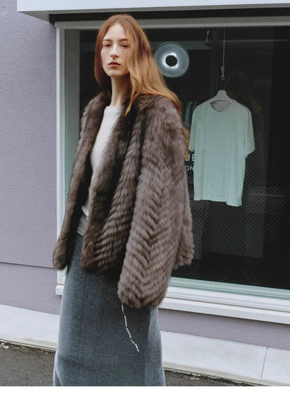 "Polar Night Star" Imported Sagafurs Fox Fur Coat Whole Fox Fur Coat