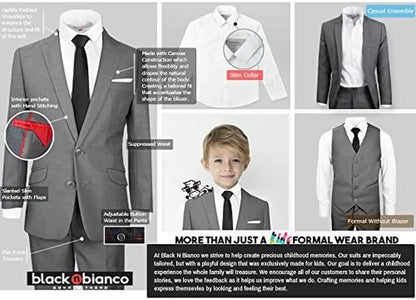 Signature Boys' Slim Fit Suit Complete Outfit