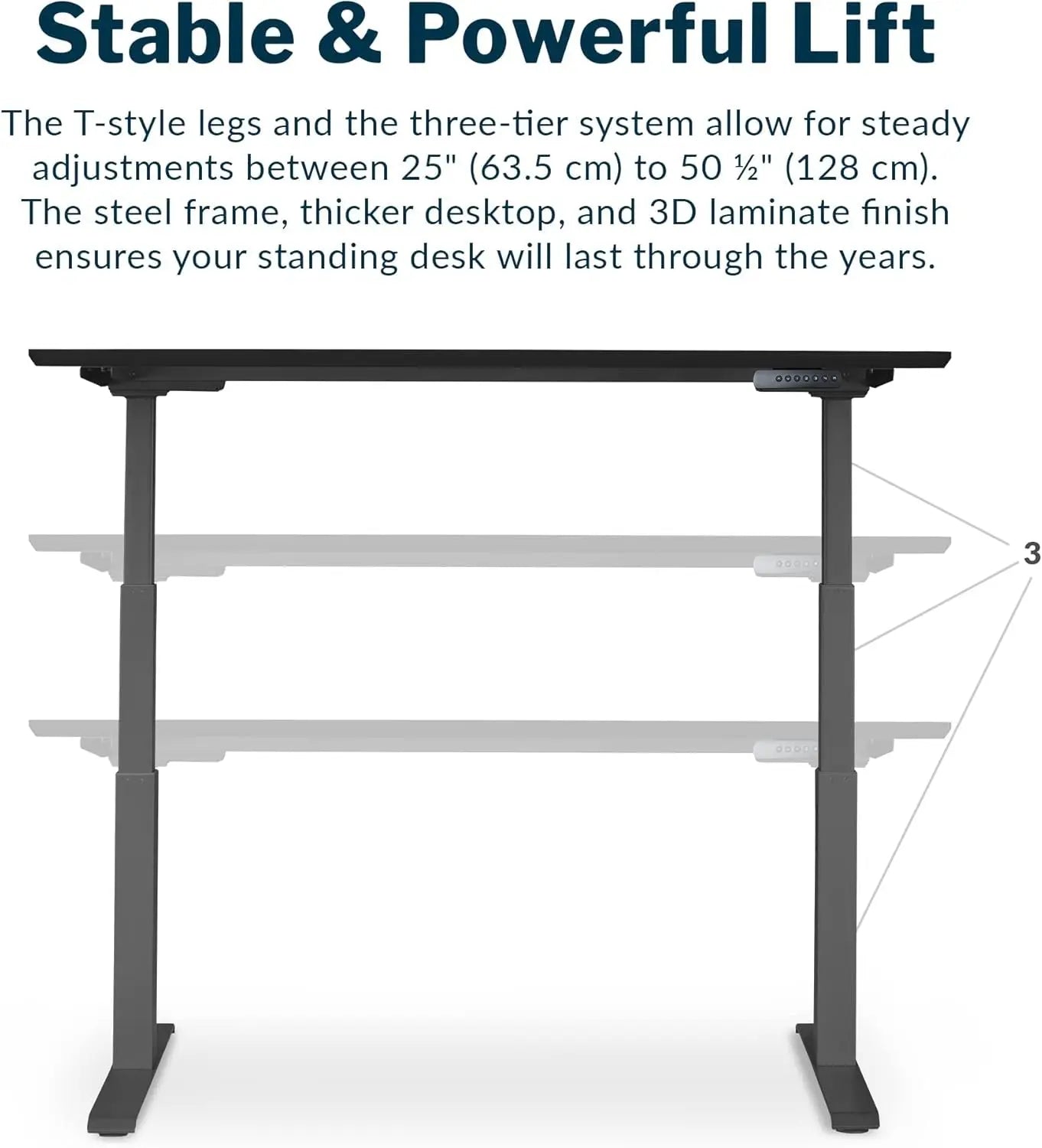 - Standing Desk Adjustable Height (60" X30')- Electric Sit-Stand Computer Desk for Work or Home Office- Dual Motor with Memory Presets- Adjustable Desk from desk- Black
