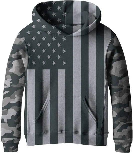 Teen Boys' Galaxy Fleece Sweatshirts Pocket Pullover Hoodies 4-16Y