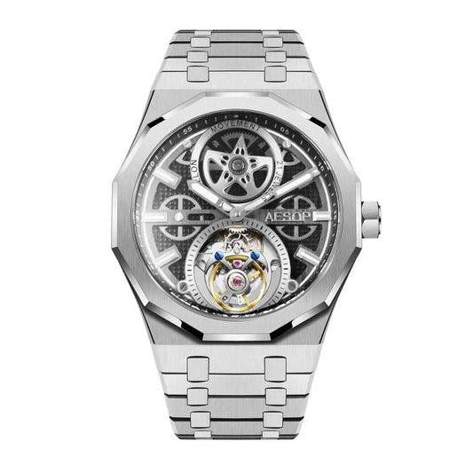 Men Flying Tourbillon Movement Mechanical Automatic Luxury Watches Wristwatches Skeleton Watch Brand for Man Sapphire