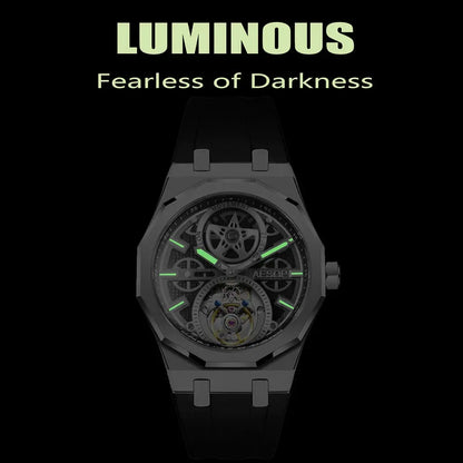 Men Flying Tourbillon Movement Mechanical Automatic Luxury Watches Wristwatches Skeleton Watch Brand for Man Sapphire