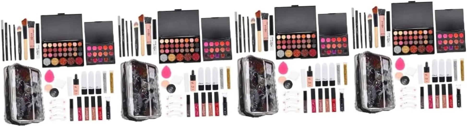3 Sets Women'S Makeup Set Gift for Women Cosmetics Sulies Makeup Brushes Lip Gloss for Women Mascara Sets Eyeshadow Set Makeup Kit Women Cosmetics Sulies Cosmetic Kit for Women ( Color : as Shownx4Pcs