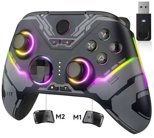 Wireless Bluetooth Controller with Hall Joysticks/Hall Triggers/Rgb Lighting No