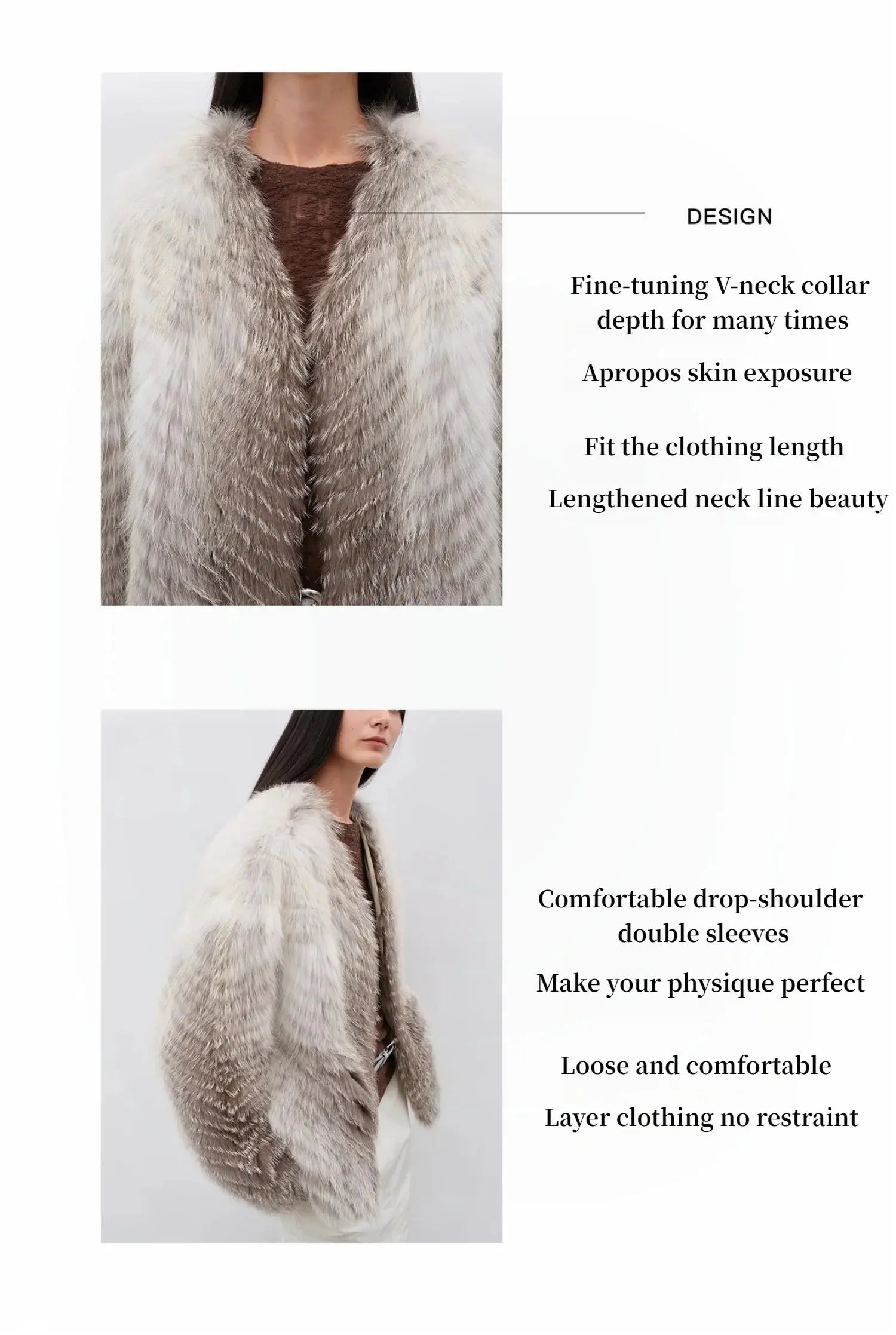 Yukino Dream Imported Colorful Fox Fur Coat from Finland